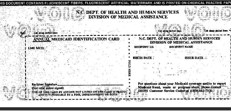 NC DHHS: Medicaid Cards Incorrectly Mailed to Recipients - North ...