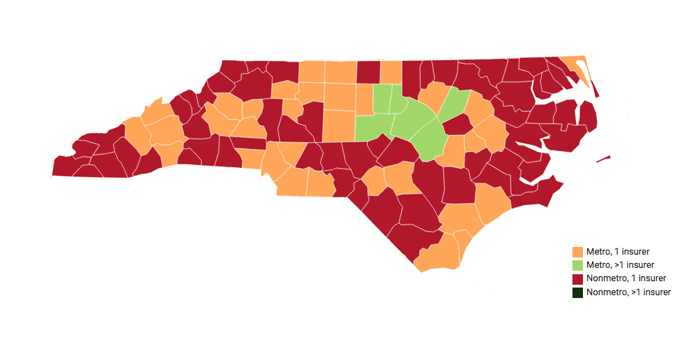 Complex factors create lack of health insurance competition in rural
